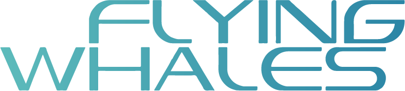 Logo met gestileerde blauwe tekst